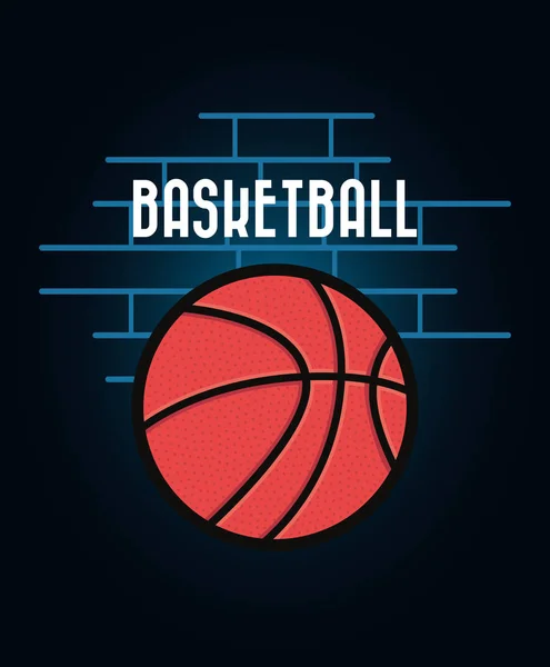 Basket-ball design sportif — Image vectorielle