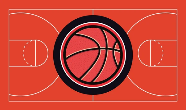 Baloncesto deporte diseño — Vector de stock