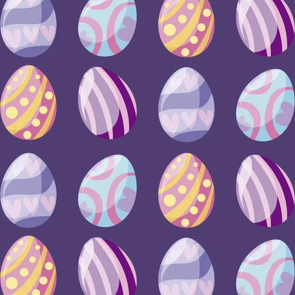 Modello di uova di Pasqua decorazione — Vettoriale Stock
