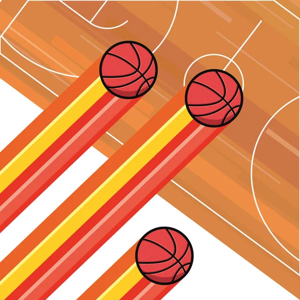 Basquete design desportivo — Vetor de Stock