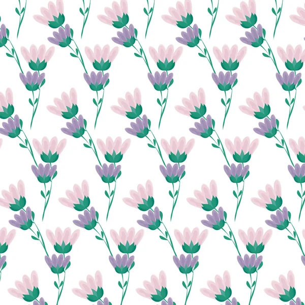 Muster der schönen Blumen Natur — Stockvektor