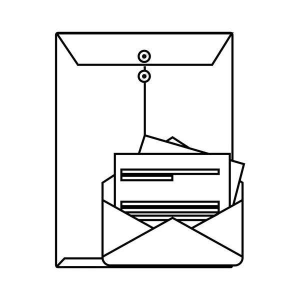 Geïsoleerde pictogram van Manilla envelop — Stockvector
