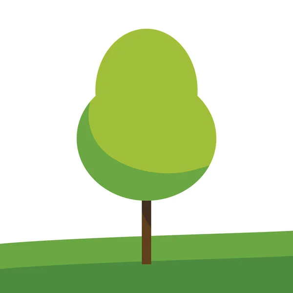 Plante d'arbre dans le champ — Image vectorielle