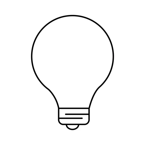 Ampoule lumière icône isolée — Image vectorielle