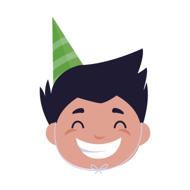 şirin mutlu çocuk kafa doğum günü şapkası