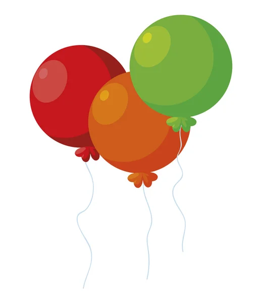 Balonky helium party oslava — Stockový vektor