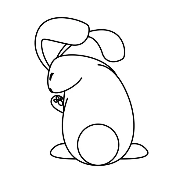Lindo conejo carácter de Pascua — Archivo Imágenes Vectoriales