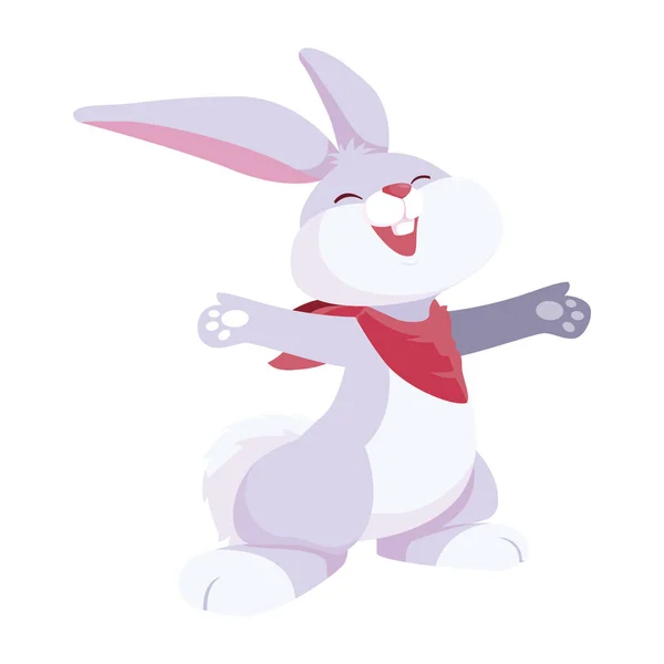 可爱的兔子复活节字符 — 图库矢量图片