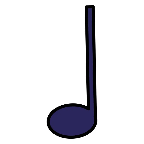 Music note isolated icon — Stock Vector