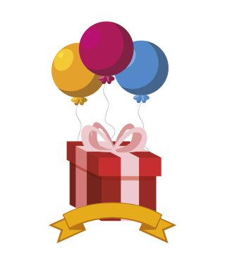 hediye kutusu balon helyumla mevcut