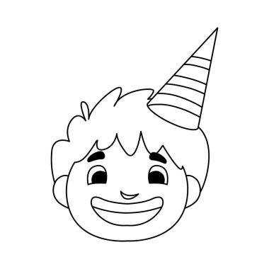 şirin mutlu çocuk kafa doğum günü şapkası