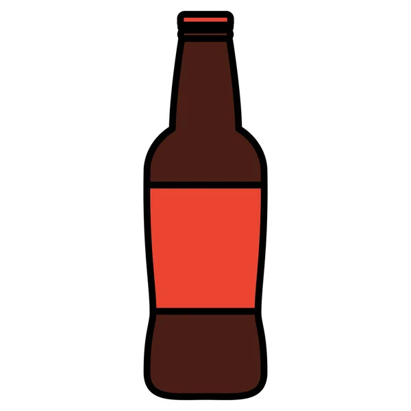 Bouteille de bière icône isolée — Image vectorielle
