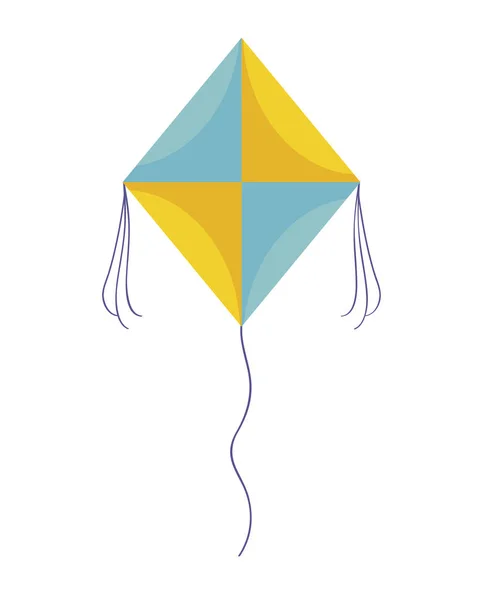Kite vliegende geïsoleerde pictogram — Stockvector