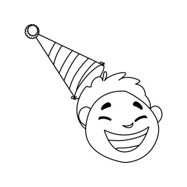 şirin mutlu çocuk kafa doğum günü şapkası