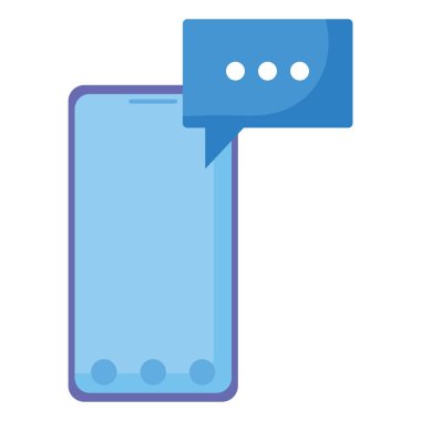 Smartphone ile konuşma balonu simgesinin