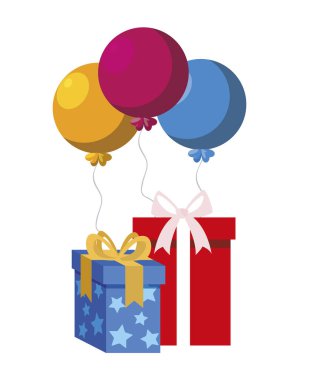 hediye kutusu balon helyumla mevcut