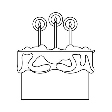 mumlar ile tatlı pasta Doğum günü