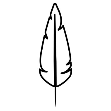 tüy egzotik izole simgesi