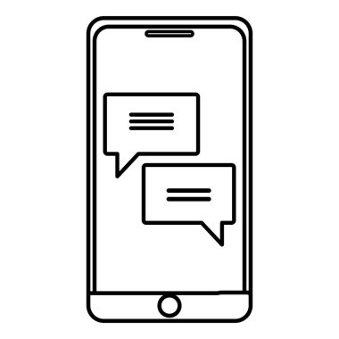 Smartphone ile konuşma balonu simgesinin