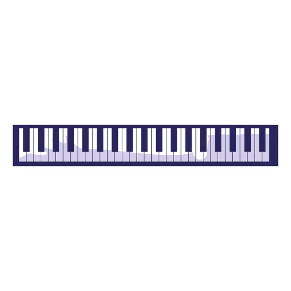 Clavier piano icône isolée — Image vectorielle