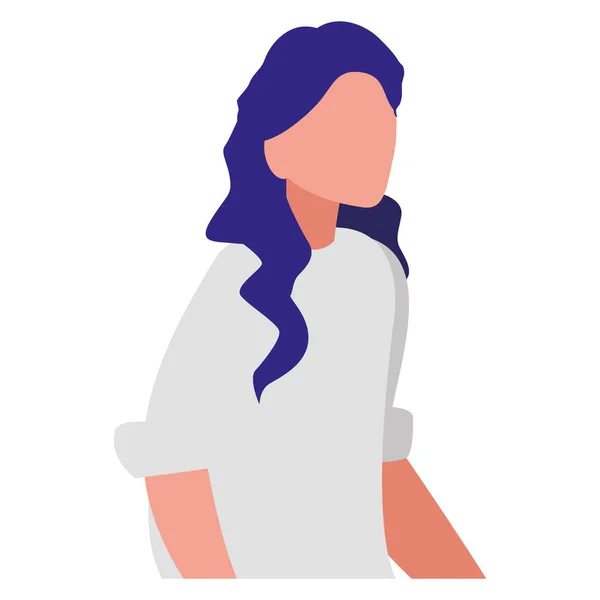 Hermosa mujer avatar carácter — Vector de stock