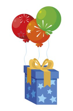 hediye kutusu balon helyumla mevcut