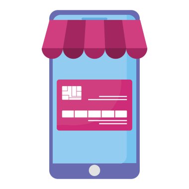 şemsiye ve kredi kartı ile Smartphone