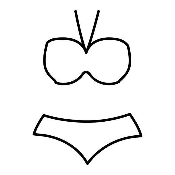 Sensual female swimsuit icon — Stock Vector