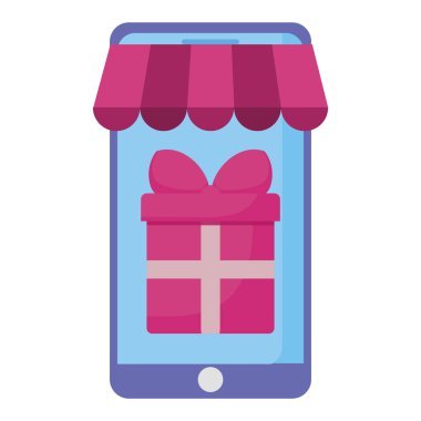 şemsiye ve hediye ile Smartphone