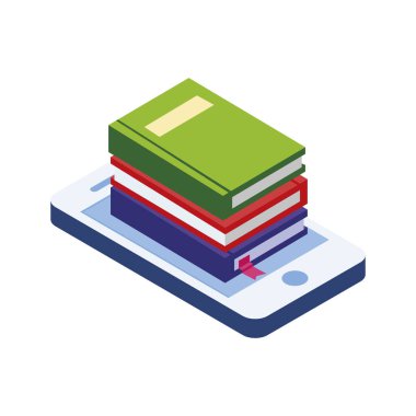 yığın ders kitapları ile smartphone