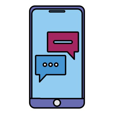 Smartphone ile konuşma balonu simgesinin