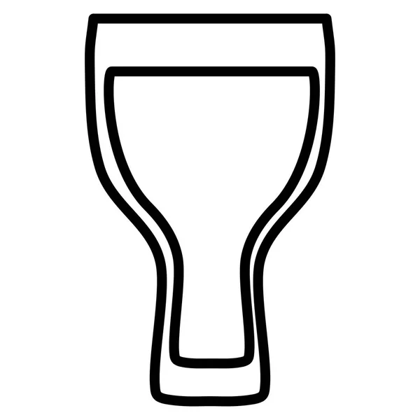 ビール ガラス分離アイコン — ストックベクタ
