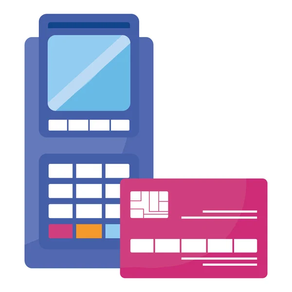 Kredi kartı fişi makine ile — Stok Vektör