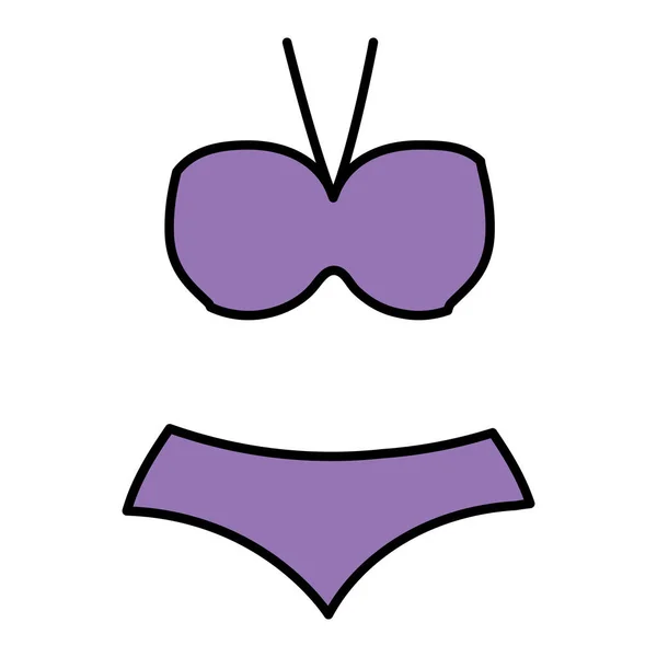 感性的女性泳衣图标 — 图库矢量图片