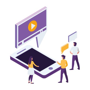 mini insanlar ile Smartphone