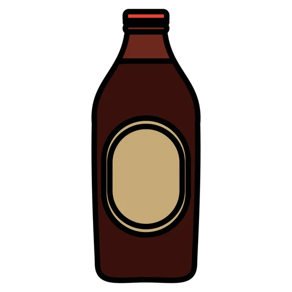 Beer bottle isolated icon — Stock Vector