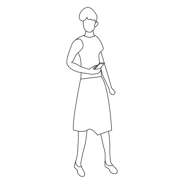 Silhouette de femme — Image vectorielle