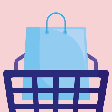 alışveriş sepeti ve çanta