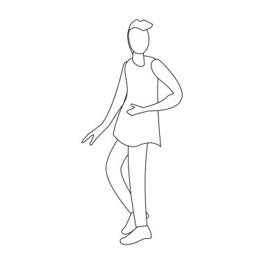 Doğrusal ayakta adam