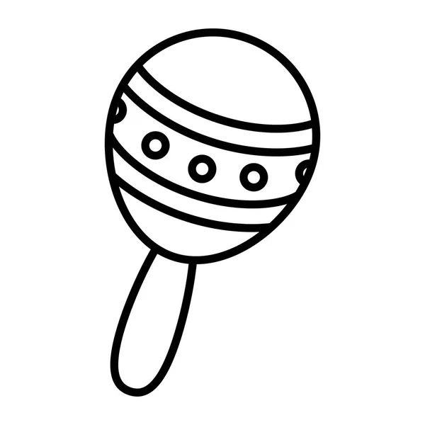 Maraca trópusi eszköz ikon — Stock Vector