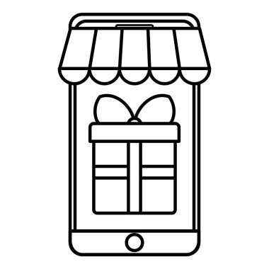 şemsiye ve hediye ile Smartphone