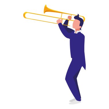 müzisyen oyun trompet karakter