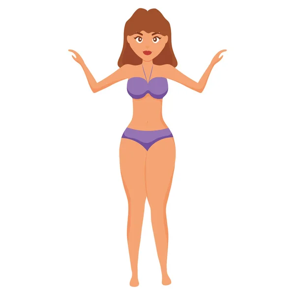 Beautiful woman with swimsuit — Stock Vector