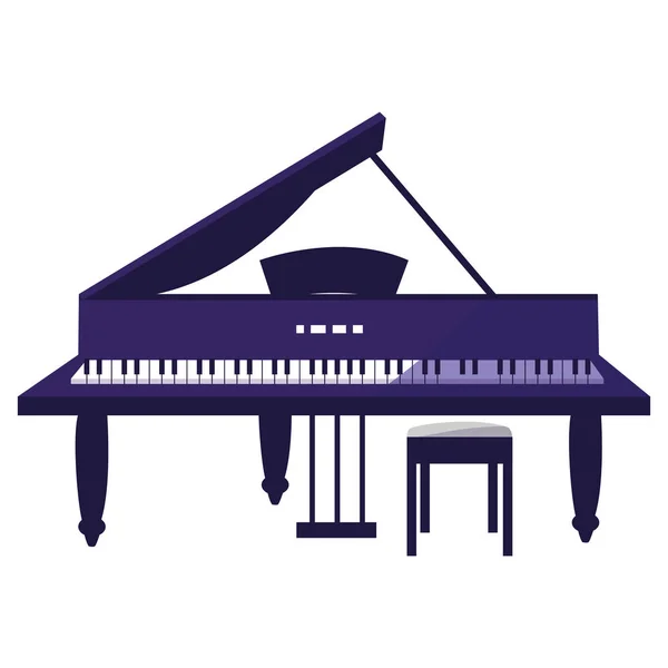 Grand piano instrument ikonen — Stock vektor
