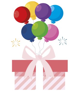 hediye kutusu balon helyumla mevcut