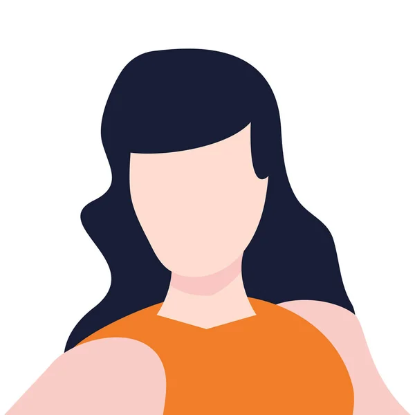 Carácter avatar mujer — Vector de stock