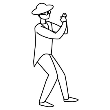 şapka ve güneş gözlüğü ile siyah müzisyen caz