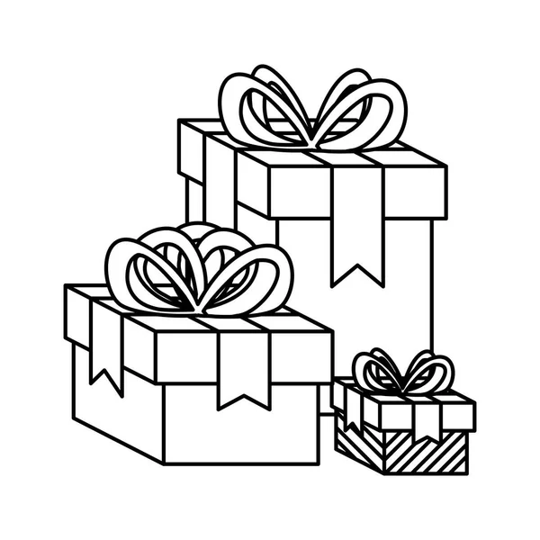 Regalos cajas presenta icono — Vector de stock