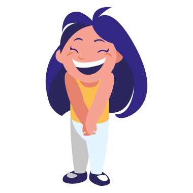 Mutlu küçük kız karakteri