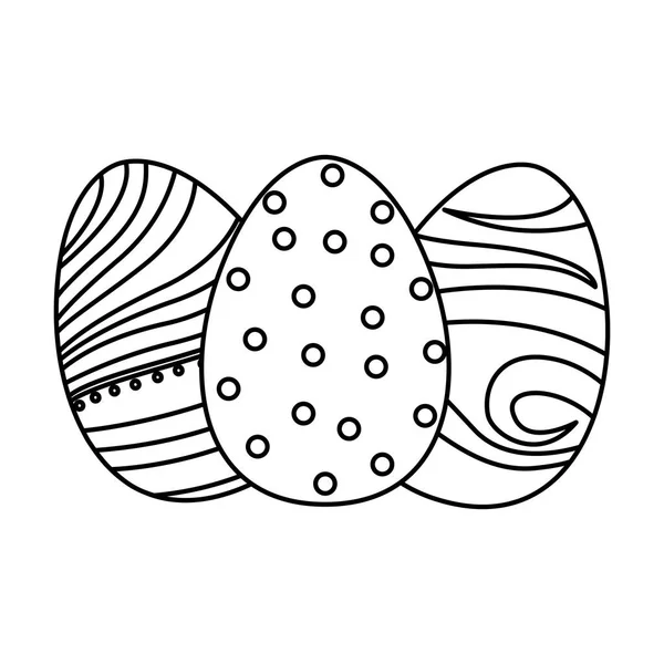 Ευτυχισμένος αυγά του Πάσχα ζωγραφισμένα — Διανυσματικό Αρχείο
